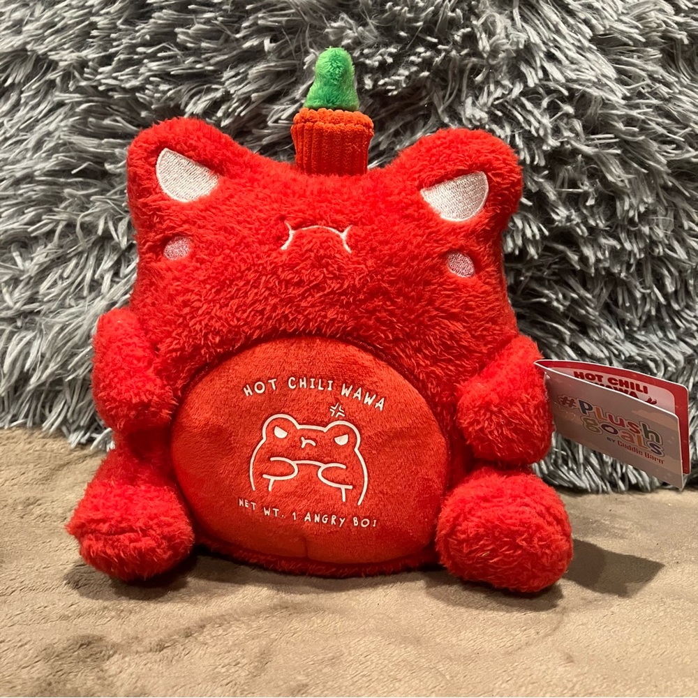 🔥🐸Cuddle Barn Hot Chili Sauce Wawa Frog 6” Plush🐸🔥